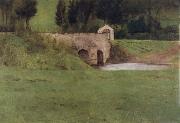 Fernand Khnopff The Bridge at Fosset oil painting artist